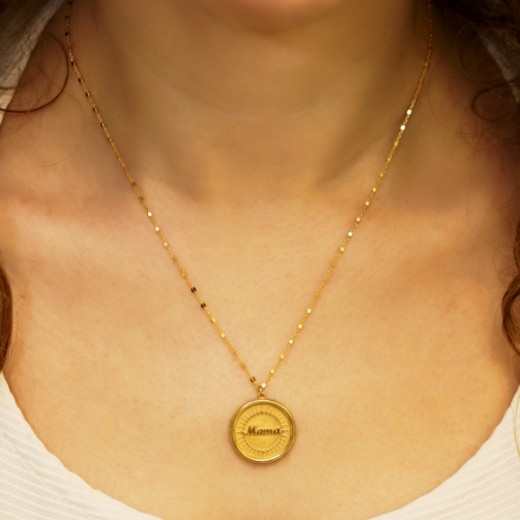 Κολιέ - chain necklace 3rdfloor brass κολιε ταυτότητα με χάραξη μαμά για νέα μητέρα